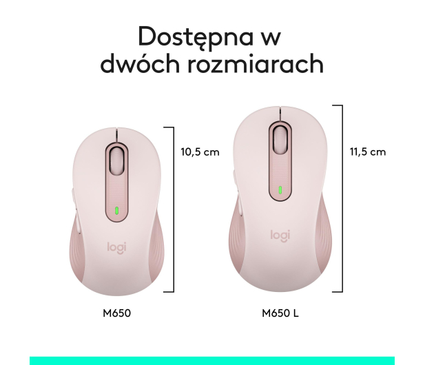 LOGITECH Signature M650 L Wireless Mouse Rózowa - 713347 - zdjęcie 13